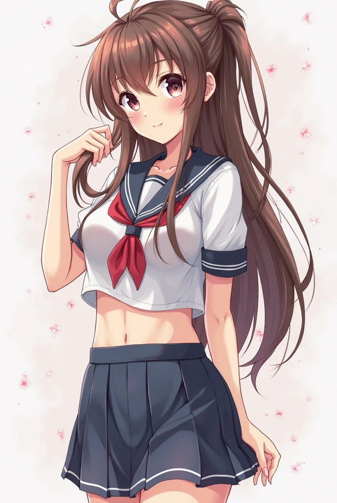 School swimming pool、Two high school students、Captivating smile、School Swimsuit、