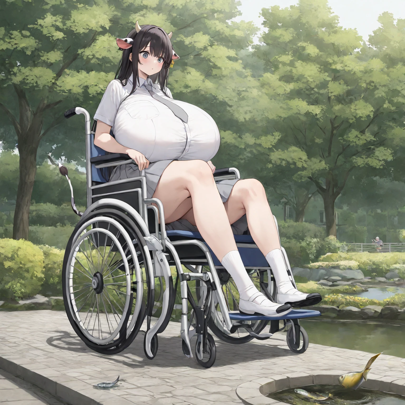 elegant,Full color high quality A Japanese policewoman with huge breasts is massaged, stripped naked, and restrained. Milking a woman with big nipples by pulling her nipples Seriously embarrassed expression Big super busty girl Erect nipples ピンク色のErect nipples Black Stockings Hair in an updo Glasses She is sitting naked in a wheelchair with her legs spread apart, tied up and handcuffed. Wet pussy Photorealistic highest quality A beautiful woman Her hands and feet are tied and her legs are spread open, exposing her pussy ,city,big breasts