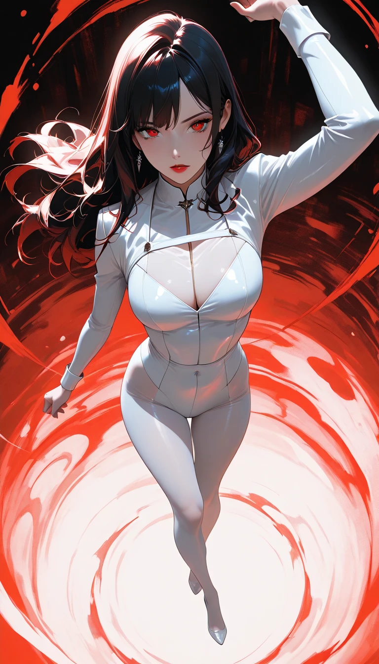 (((masterpiece))),((Highest quality,anime style、best quality、high resolution、8k、detailed、ultra-detailed)),one woman,30-year-old woman,Beautiful girl, (Beautiful woman、Japanese girl,slender body:1.3)、 Beautiful digital artwork, dynamic sexy poses, A kind smile, A gentle gaze, {{A mysterious aura:0.2}},((Big Breasts:1.2))
