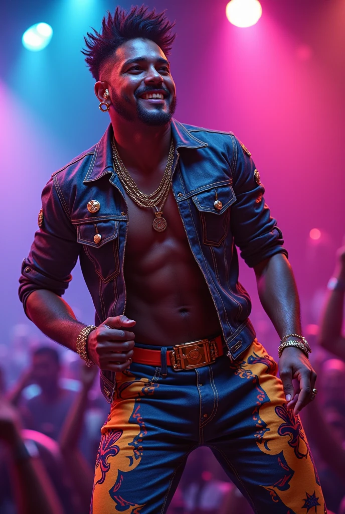 A young man takes off his shirt to show off his six-pack. Wear some tight underwear.