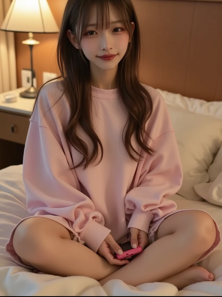 totally naked, sleeping on the bed, opened hoodies