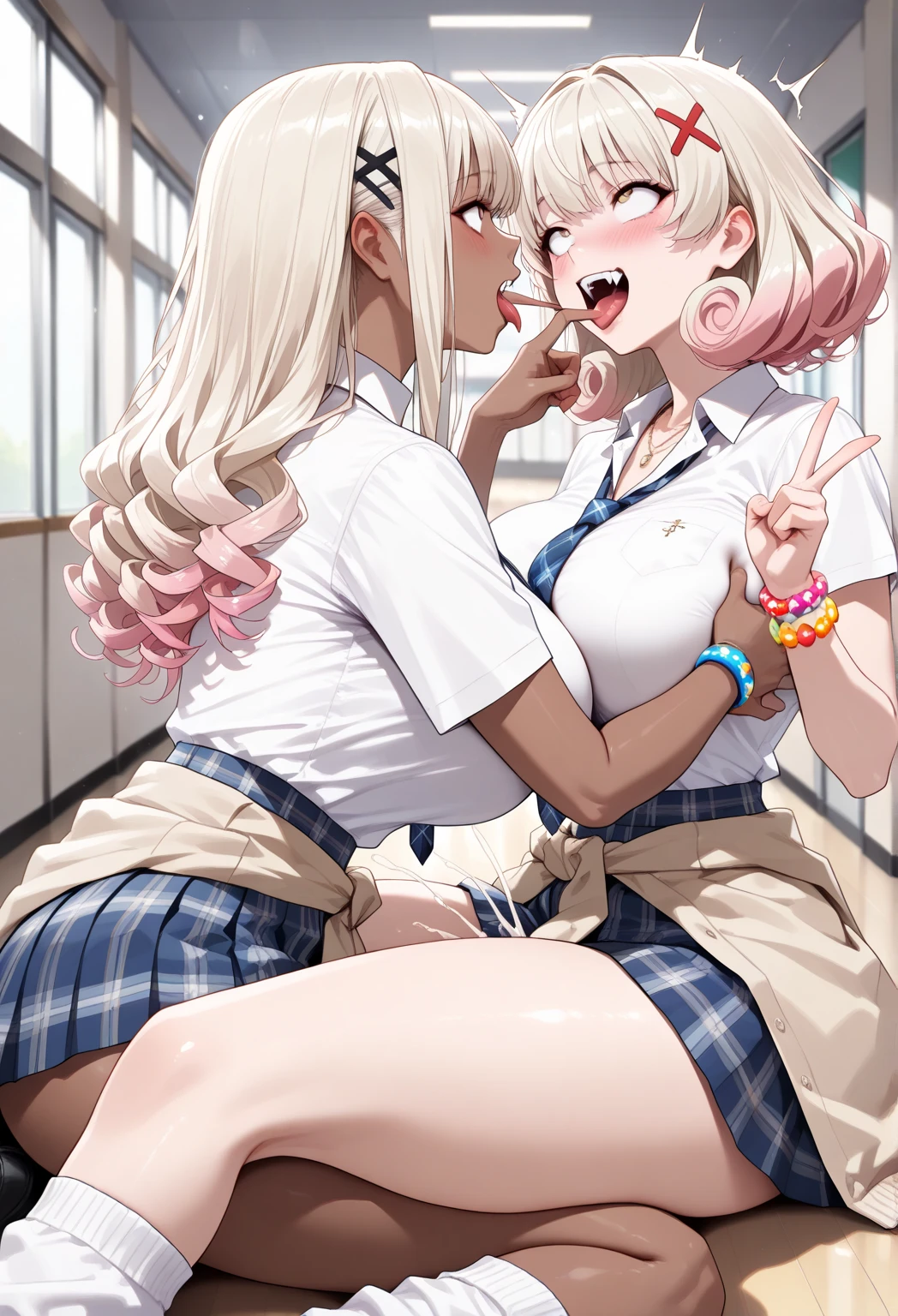 nsfw、BREAK Perfect Anatomy、Highest quality、(cute:1.1)、(cute)、(High resolution:1.2)、Unbelievably absurd:1.3、Incredible illustrations、(cuteイラスト:1.2)、(Beautiful background、Inside a crowded train)(1 girl) 、solo)、(10th Generation、JK)、slender、 legs apart、sobbing、rolling eyes、tongue out:1.3,、、、Eye highlights、embarrassed、、1girl(Silver Hair、Very Long、beret、Cotton shirt、Check skirt、school bag、Glasses、Headphones(spats、half undress))(Rear insertion position, Sex preparation:1.2),Appealing pussy, (I put my hands on the door and turned around、lying on back), (female masturbation:1.4、crotch grab:1.3、pussy juice:1.4、peeing:1.3,cameltoe:1.5),、、、Eye highlights、
