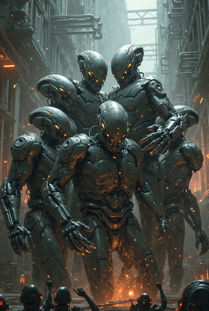 there are many people standing in a room with a lot of skulls, peter gric and dan mumford, hyperdetailed | donato giancola, craig mullins nekro, murata yasushi nirasawa style, scene from prometheus movie, metal hurlant, frame from prometheus movie, greg rutkowski and wayne barlowe, undead soldiers in background --auto --s2