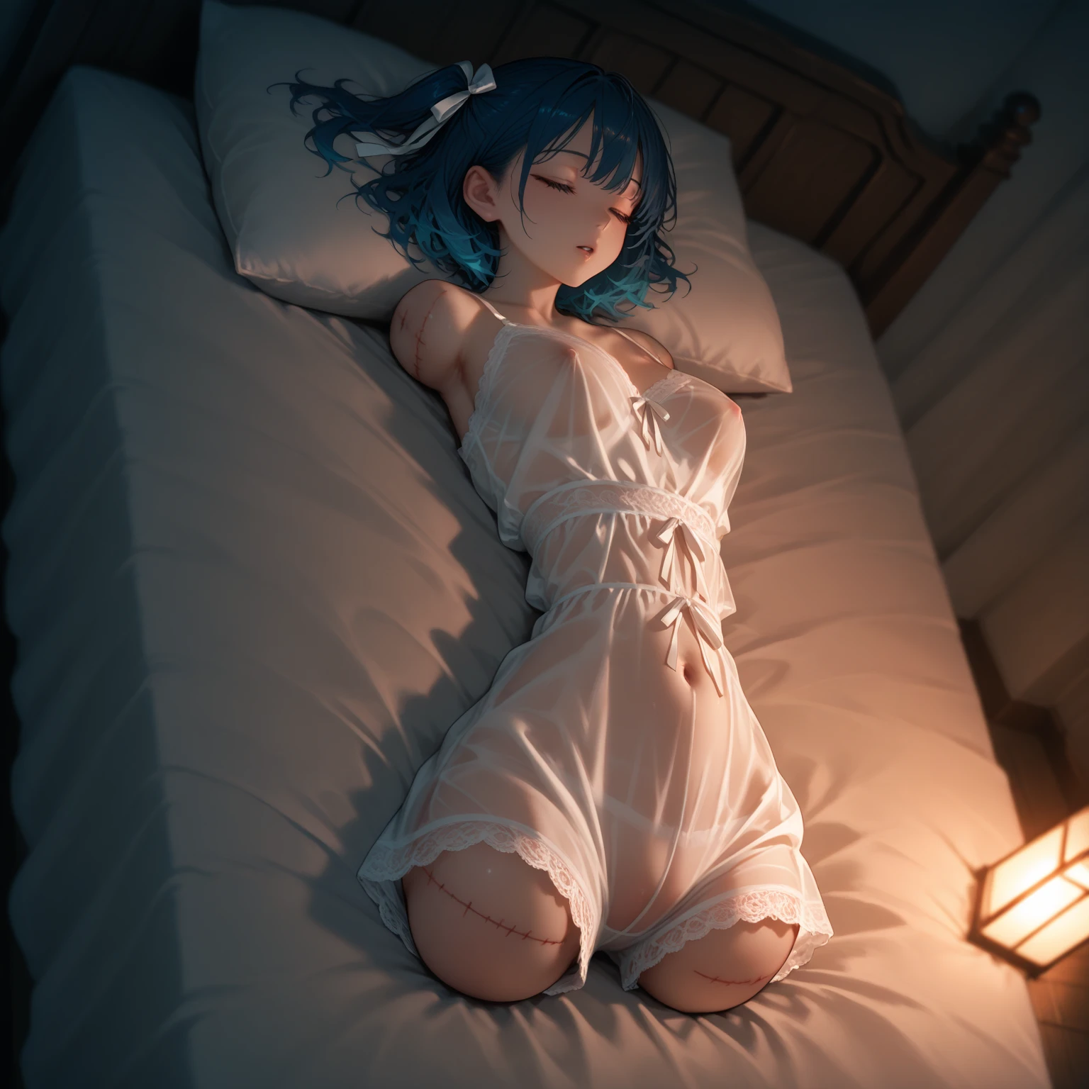 (((masterpiece))),(((vaginal,???))),((m legs)),on bed,clothed,haori,(open clothes),((put on top of naked body)),(((lying on back))),open legs,show off nipple,show off breast,stomach,(???????),(slut),(vulgarity),fucked silly,(steam),(wet),((trembling)),(((angry))),(stare at viewer with stern eyes),bitting own lip,((sweat)),(wince),((??????)),large breasts,((missionary)),pov,solo girl,(()),Arm_Grab_???,Shinobu Kocho