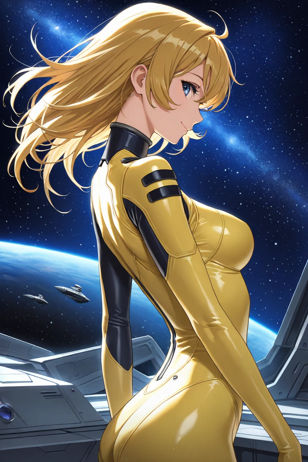 8K, 1girl, spaceship, bodysuit, transparent: 1.4, night, passage, space, big, hard, arms behind head, watch viewer, , solo focus, full body, (masterpiece: 1.4), (best quality: 1.4), (shiny skin), steamed body, crotch insertion, squatting, crotch open,