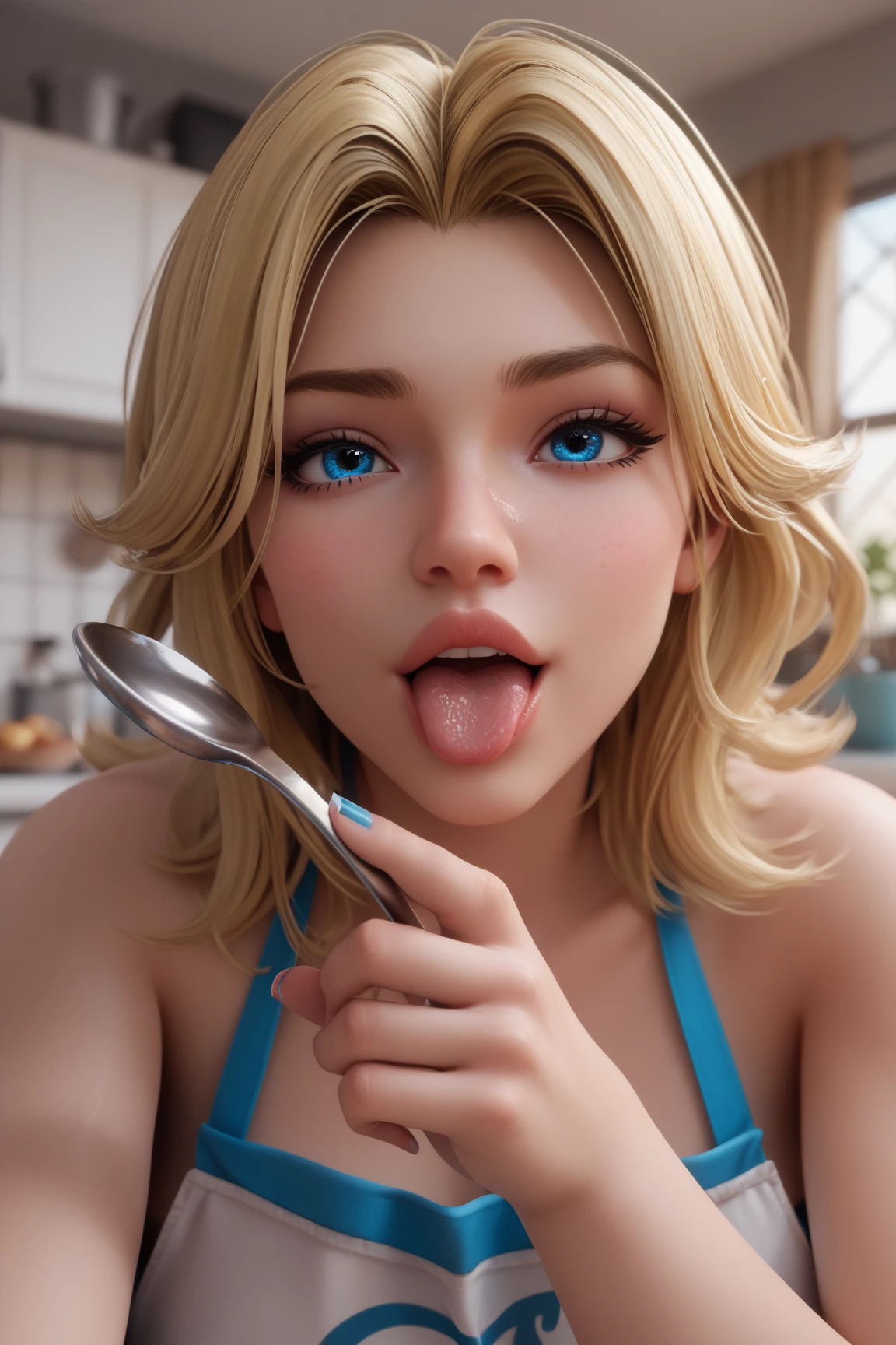 NSFW. (nude) (Supergirl, long blond hair, medium natural breasts) blowjob on a deserted tropical beach, (dramatic sunlight), ((best quality)), ((masterpiece)), (detailed)