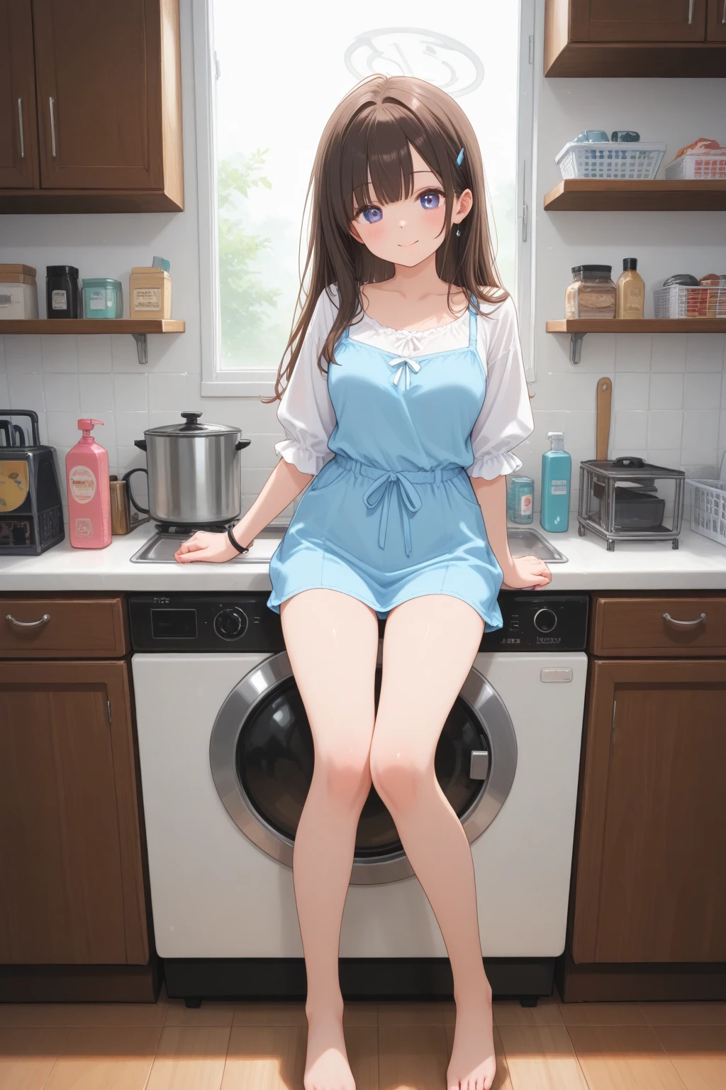 Highest resolution、Masterpiece、8K、Japanese women、30th Generation、sexy、restaurant、Beautiful feet、dress、whole body、naked、pubic hair