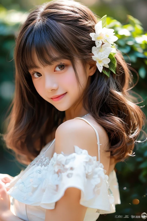 ((top-quality:1.2、8K、photos realistic:1.4、masterpiece、Caustics、Ultimate Cute 50 Year Old Woman、Beautiful textures with great detail、detailed beauty makeup:1.2、real looking skin、A detailed eye、Detailed bangs))、medium breasts、(Canal background)、fullnude、(hair adornments)、(miscievous smile)、(Detailed bright brown and silver two-tone wavy medium hair)、((Round face))、full body Esbian