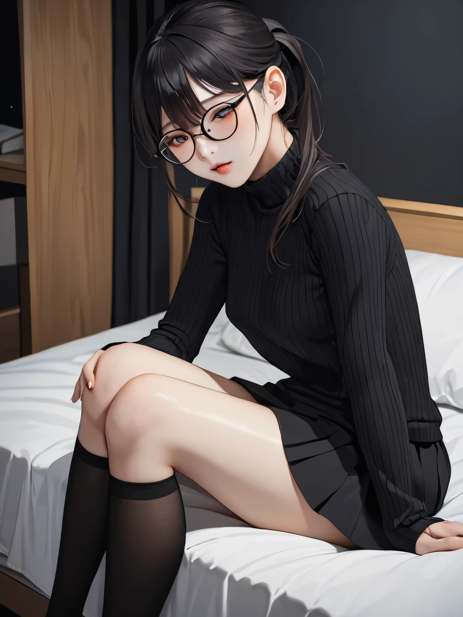 (((((middle age woman))))), masterpiece, ultra detailed, 8k portrait, RAW photo, portrait photography, highly detailed face, 1 woman, (((((sitting and spread legs))))), 23 years old, (((((tall))))), (((small eyes))), glasses, (((black long hair))), (((hair over one eyes))), (((white skin color))), (((((Office lady suits))))), (sleeveless dressedshirt), (((((mini skirt))))), (((pumps))), Midday Sun, hyper realistic, Body model, (Small breast:1.5), Beautiful breasts, Long legs, in the airport, Ambient lighting, Shadow details , Camera focus on face, strong breeze, Light fog