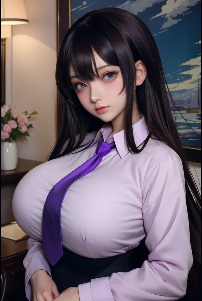 masterpiece:1.3), (High resolution:1.1), Detailed beautiful face, Detailed beautiful, (huge breasts, gigantic breasts:1.4 arafed woman in a blue suit and bow tie posing for a picture, hyperrealistic , seductive anime girl, a hyperrealistic , maya fey from ace attorney, hyperrealistic full figure, beautiful alluring woman, realistic , ( highly detailed figure ), nico robin, oppai, full body close-up shot, beautiful alluring teen, korean girl, Korean sexy