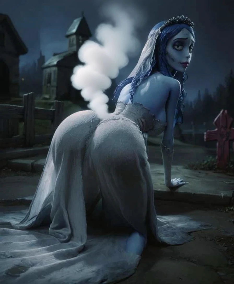 corpse Bride, big ass, moaning, sexy, Doggystyle position