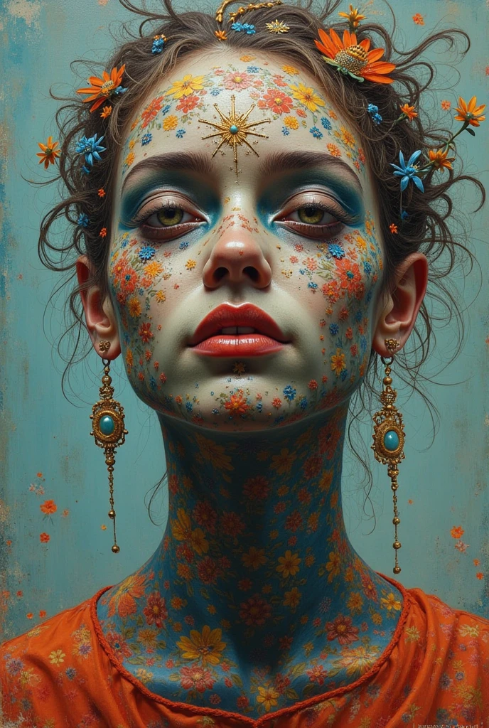(Artistic Masterpiece of Romantic Life) ( (Themed Art of Life) ( (Conceptual Art) (NFT Exclusive) (Fauvism Work) ()”) Where visual poetry transcends traditional boundaries and embraces the dynamic interplay between creativity and technology Takes),dripping paint,darkart,style, in the style of esao andrews