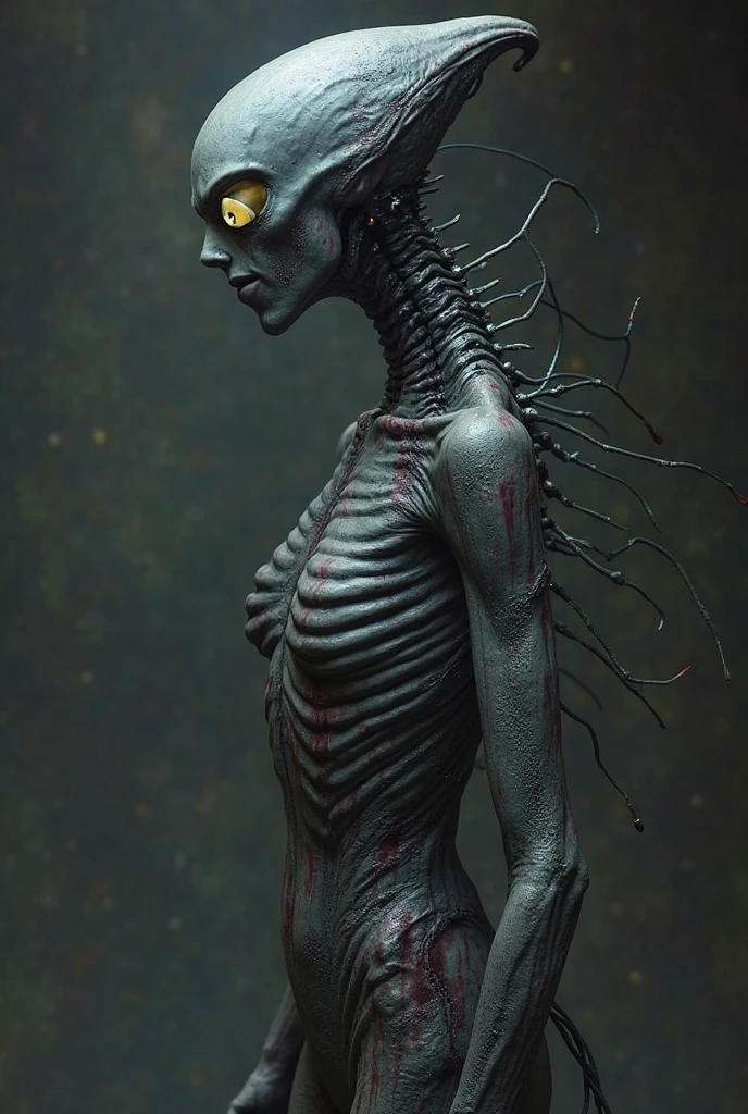 a photo of The Xenomorphs zombie, portrait,  plump, studio lighting, hdr, z4mbi portrait  <lora:ZombiePortraitXL_v1:0.8>