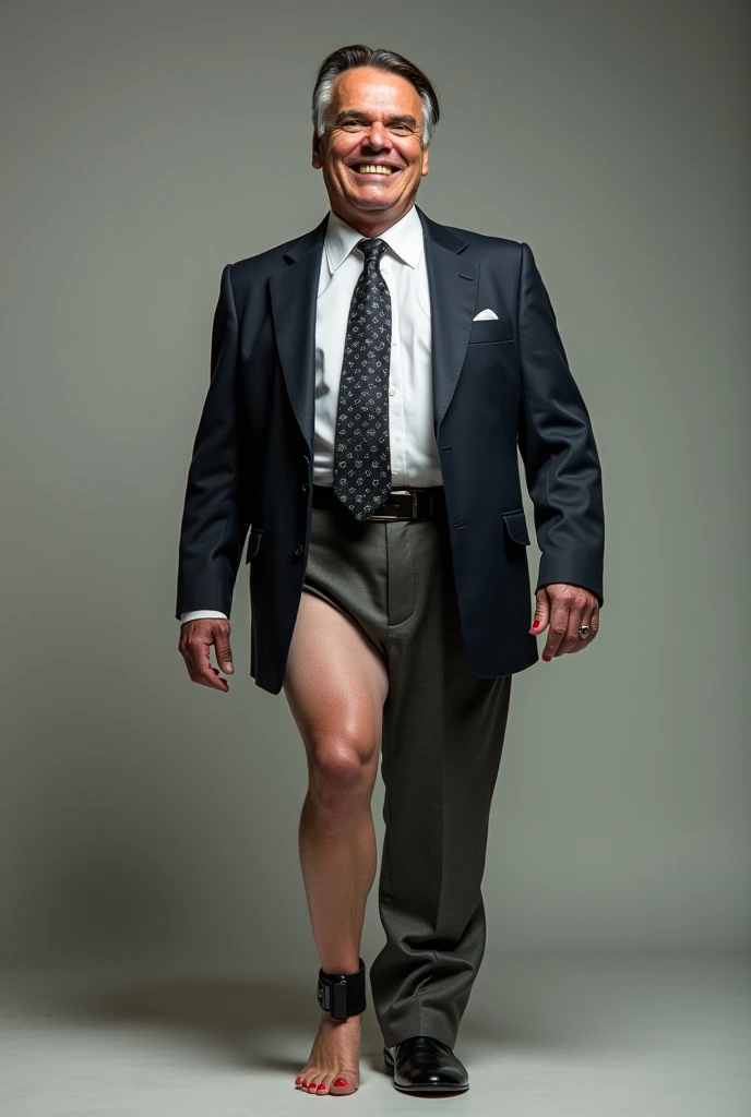 Head of Joseph Robinette Biden，Unshirted body，white see-through panties
