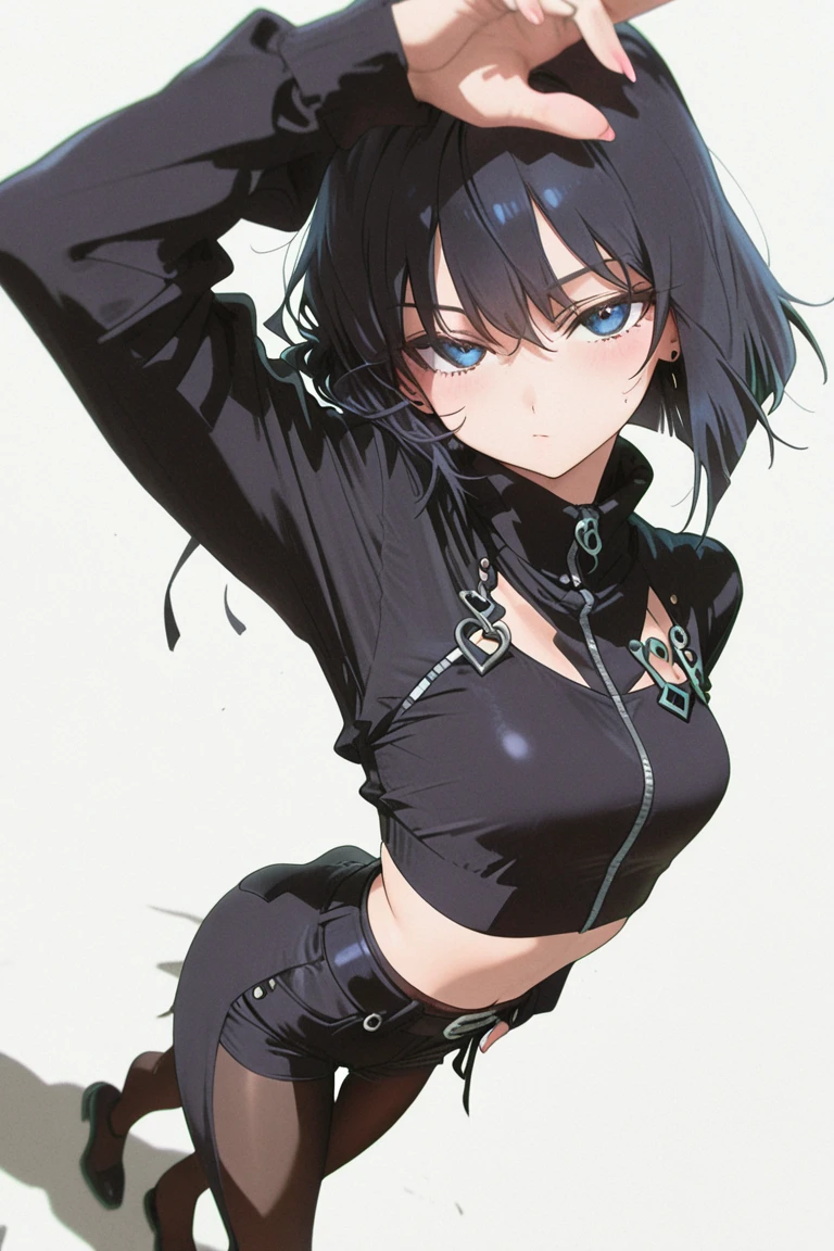 (hentai:1.1), (Ideal:1.1), (perfect:1.1), (flawless:1.1), (highest quality:1.2), (best quality:1.2), 1girl, (dark goth:1.1), punk girl, goth clothes, dark girl, dark makeup, (evil smirk:1.2), (scary smirk:1.2), lewd pose, detailed body, sexy thighs, big things, small breasts, short hair, highly detailed eyes, highest quality eyes, 4K, highest quality resolution, best quality resolution, best quality upscale,