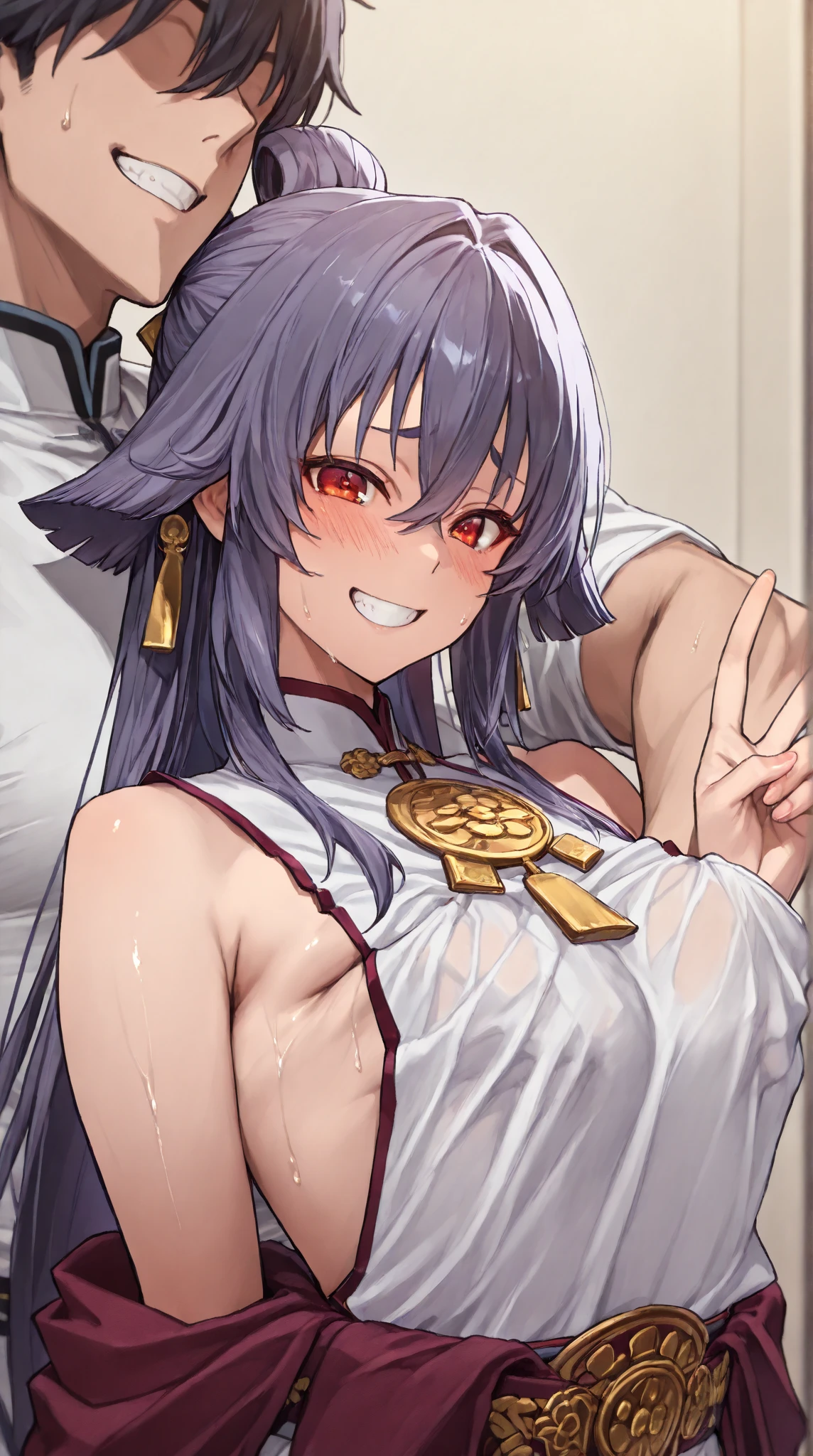 A cute anime girl, neko-chan, extremely detailed 2D illustration, beautiful detailed eyes, beautiful detailed lips, anime face and features, long eyelashes, beautiful detailed facial expression, long hair, cat ears, cat tail, playful pose, intricate detailed background, vibrant colors, delicate lighting, masterpiece, best quality, 4k