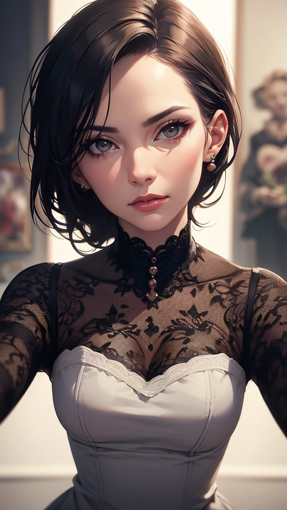 a highly detailed, 1 girl, shoulder exposed, in the dark, deep shadows, low key, cold lighting, realistic, detailed skin, ultra high resolution, (photorealistic:1.4), raw photo, masterpiece, best quality