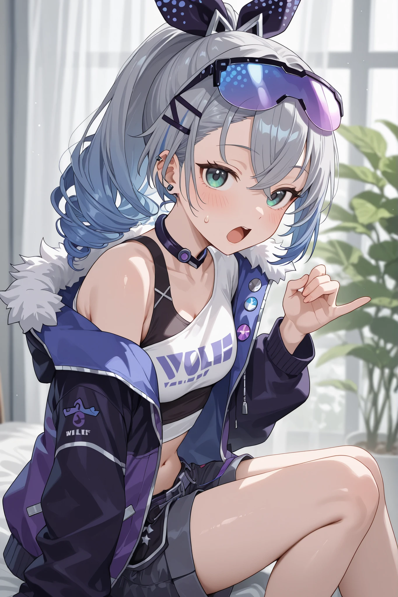 silver wolf、Collapse Starrail、HIGH DEFINITION、clumsy gesture