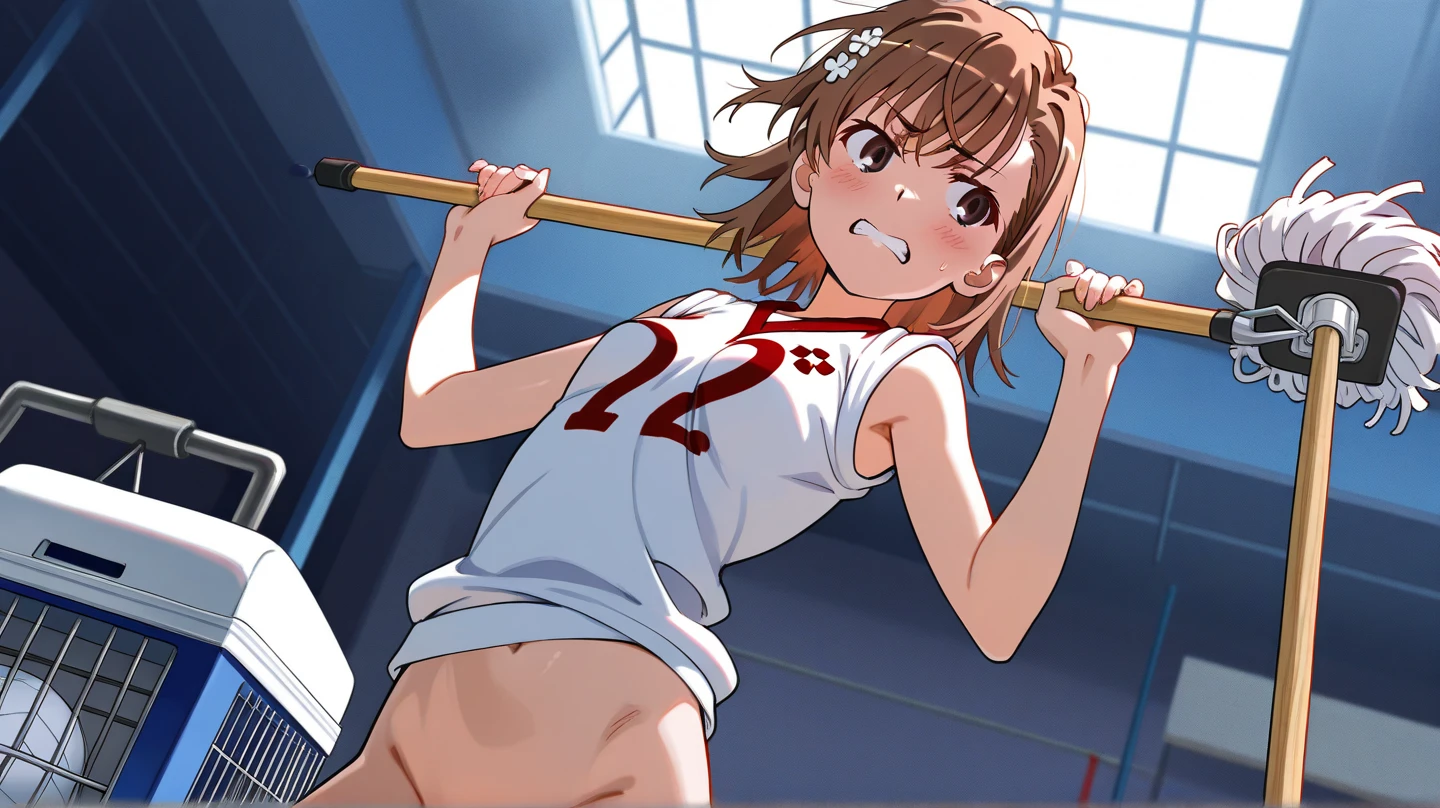 、(masterpiece、Highest quality)、Highest quality, Ultra-high resolution, (((masterpiece))), alone, Sweat、Big eyes, Composition from the front、Shortcuts、Embarrassed face、Bronze colored hair、Cut the back hair short、Bathroom、Shower scene、 Expose、Completely naked、pubic hair、belly button、Large areola、Nipples、short hair