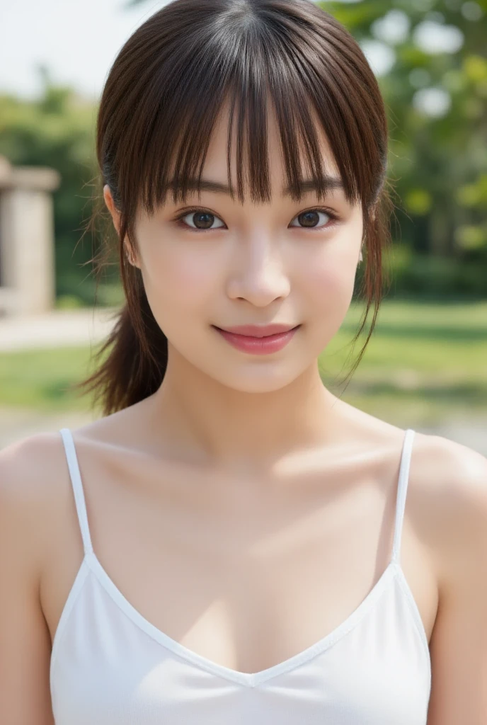 masterpiece, Highest quality, Very detailed, sexly, On the Farm,Wearing a big straw hat、Naked and in overalls,Japanese women、Baby Face、round face、light makeup、Sweaty、(Please show me your whole body),((Raise dairy cows)),((Sweaty)),smile,(((During farm work))),((後ろ姿)),black eyes,こちらを見ないでください