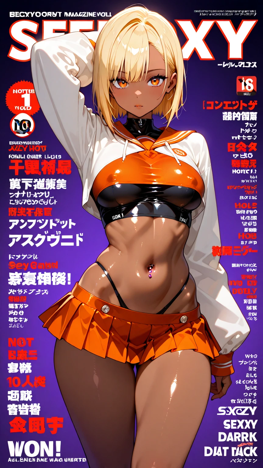 <lora:DisVanish:1>, DisVanishAYA, 1girl, solo, breasts, long hair, thighhighs, large breasts, gloves, blonde hair, elbow gloves, covered nipples, cover, brown eyes, arms up, mask, navel, lipstick, cover page, cameltoe, armpits, smile, makeup,
masterpiece, high quality, very_high_resolution, large_filesize, full color,