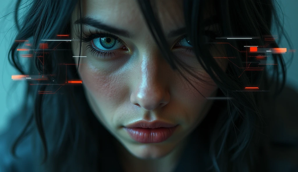 masterpiece, (photorealistic: 1.4), best quality, portrait of Scarlet Johansson posing in a dark studio, (rim lighting,: 1.4) two-tone lighting, sharp focus, teal hue, octane, unreal, poorly lit, low key, intricate details, natural light, RAW photo, 8k uhd