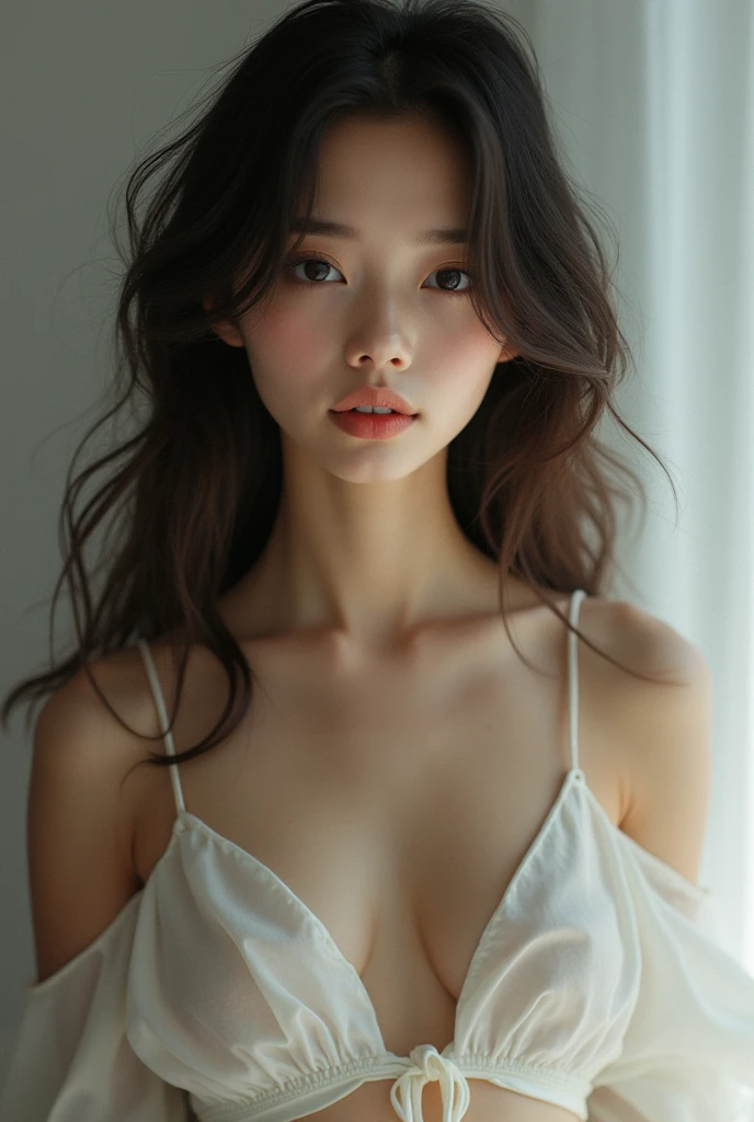 (Beautiful Japanese woman), (nsfw:1.4),High resolution, in 8K、RAWphotographgraphy、Highest quality、masterpiece、1 teenage girl, (flat chest like a boy:1.2), ((skinny body:1.2)), wavy hair, Anatomically Correct, show off her beautiful pussy, orgasm face