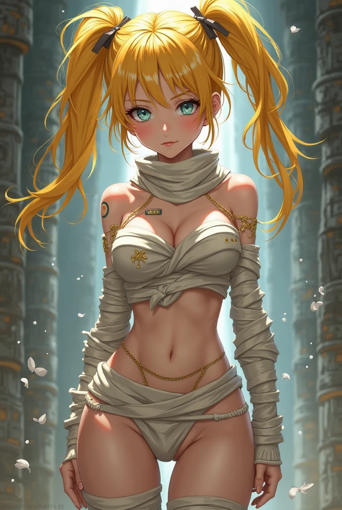 Dragonball Z, super Sayan warrior, slim, pitite 13 year old girl. White Clothing tattered from battle. NSFW