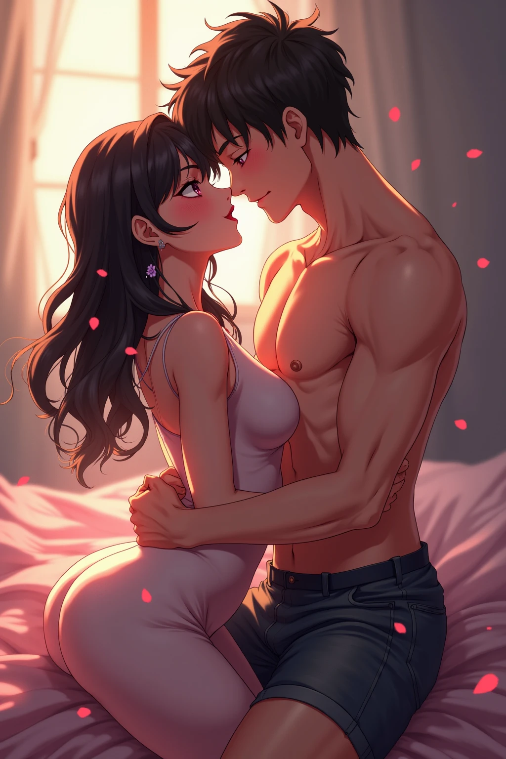Busty Woman and teen boy. Couple. Aunt. Revealing casual outfit. Seductive smile, Living room tall fitness busty cheerleader 25 years old woman showing tits to boy at home , mom motivating son before match, sport wearing, mom wearing micro miniskirt, big tits in air, mom hugging small son motivating him topless, cheerleader encouraging son with tits,wating to start,topless, showing tits, nipples, ((1 mature woman hugging 1 boy)),((tongue kissing)),(entangled),( she wears a thong)，((1 naked boy)),Delicate lip detailing，A MILF, trending on artstationh, intricate face details,Curvy physique, (thick body),Vibrant, 4K, 12k resolution,seducing smile,  I can see a woman and a man loving each other. Uma casal. The window is open. Very perfect. very realistic. high qulity. They are standing in front of the window, They then naked. Penetration is coming. She has a huge ass and her breasts are be big. They are touching each other he has a huge . She is holding his tool. She's got her mouth watering. Your parts are wet. I&#39;m making love. So tranquilizin'. Nudes in an open room. Young couple.  He is well endowed. she is very beautiful, beautiful even with her breasts showing. Their beaks are hard .
