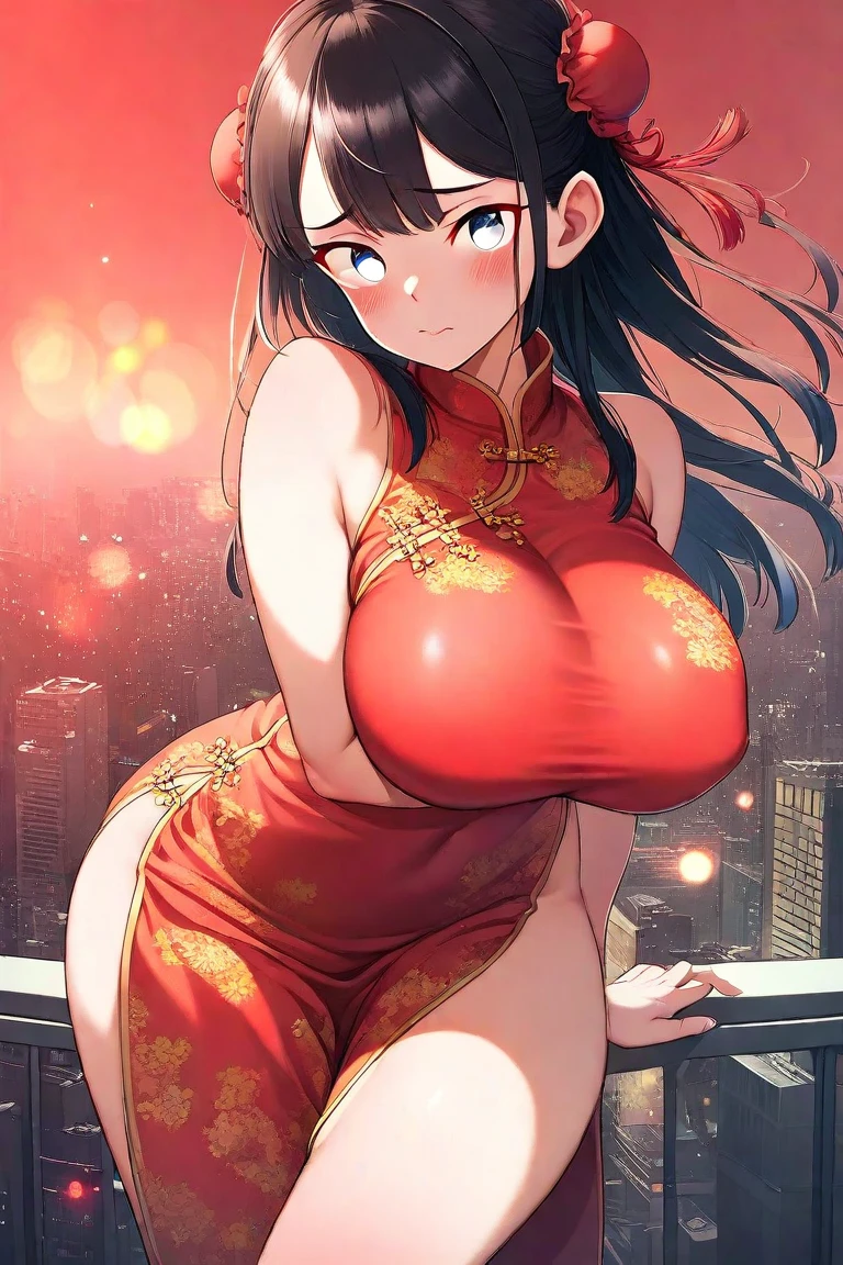 (Nezuko Komado), pink eyes, black hair, pink and gold color palette, Official art, Unity 8k Wallpaper, Ultra-detail, Beautiful and aesthetic, masterpiece, Best Quality, (zentangle, mandalas, Tangle, Entangle), (fractal art:1.3) , 1girl, Big Breast, Extremely detailed, Dynamic Angle, cowboyshot, Most Beautiful Form of Chaos, elegant, a brutalist designed, vivd colour, romanticism, Atmospheric, arms behind back,