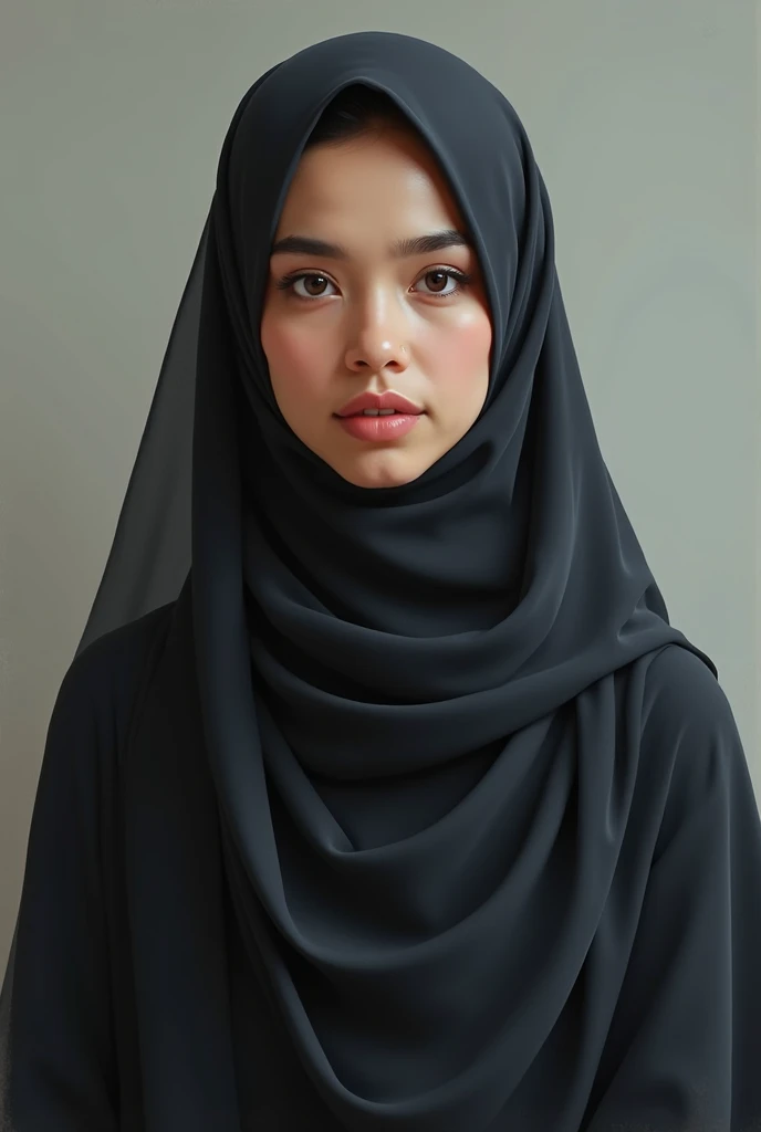 Muslim girl black
 hijab