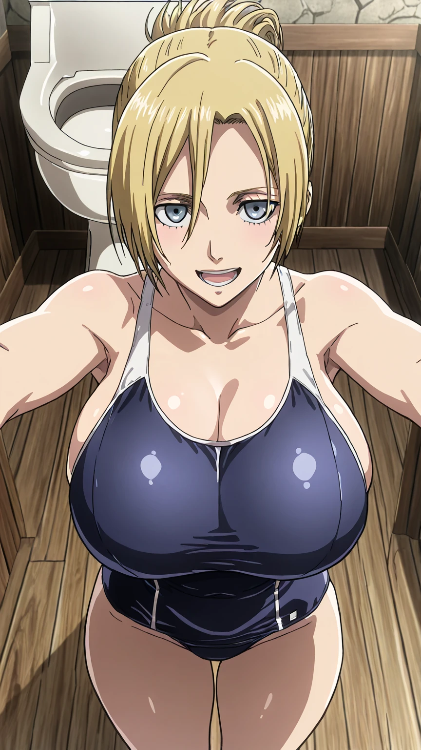 (masterpiece, top-quality, detaile, hight resolution, extremely delicate and beautiful, anime screen cap, anime colours, 8k, photorealistic), (nude:1.5, inverted nipples:1.5), (sagging huge breasts:1.8, spread breasts:1.5), Android 18, blond short hair, smile, blush, (1boy, breast grab:1.5), ((lying, on back:1.5, upper body:1.5, slim:1.5)), breast focus, ((perfect detailed ???????, Beautiful eyes&hair, beautiful face, beautiful breast&body, Shiny skin)), bed, Sweat,