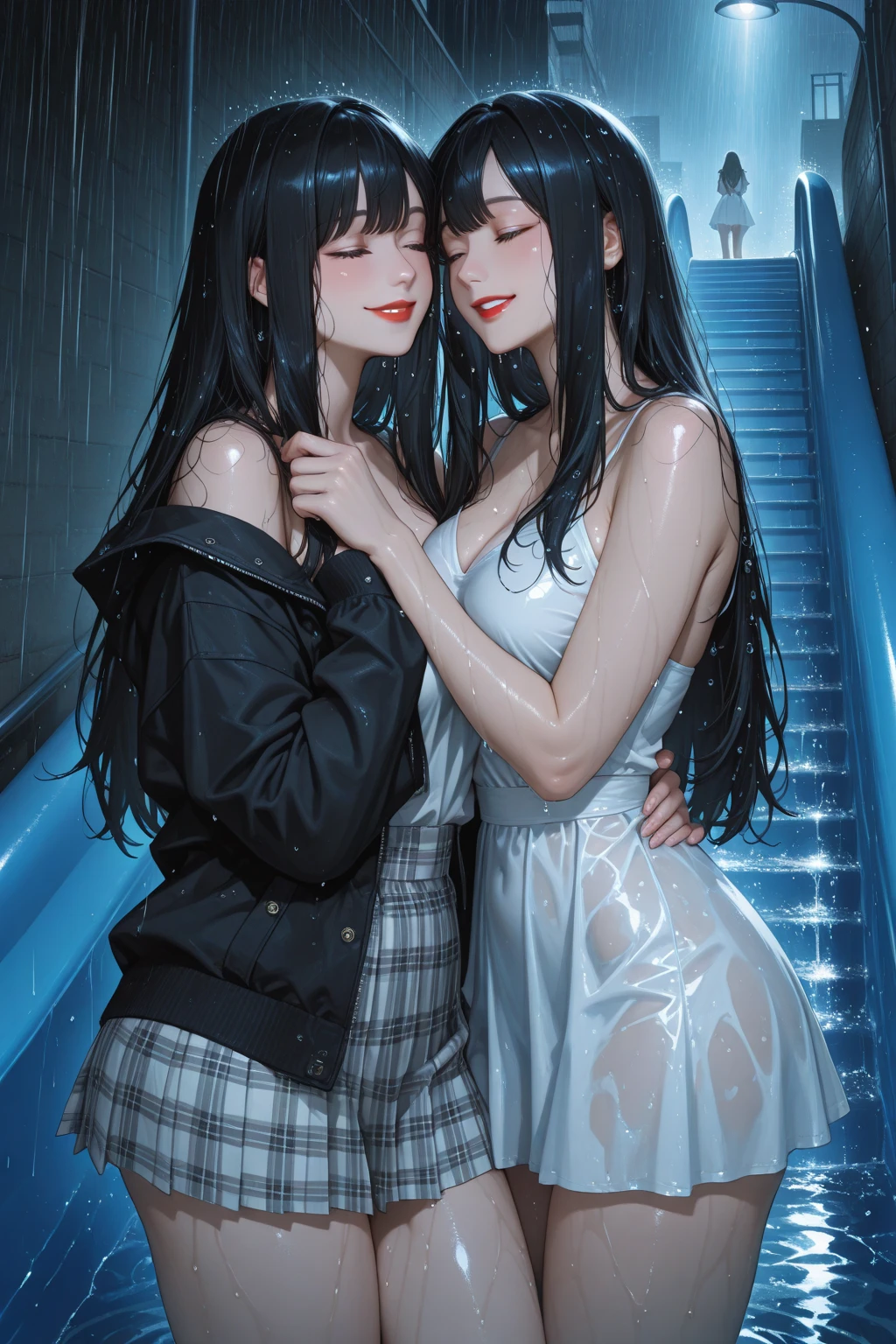 2 girls all about 3-5 years old, toddlers,long hair, brown hair, black hair,green hair,black eyes, (happy smile:1.3), no clothes, (nudism:1.4),(Cleft of venus:1.3), blue eyes, black eyes, ponytail,lower body, (cloudy on hair: 1.4), (cloudy liquid on face: 1.3), (cloudy on tongue: 1.3),(cloudy in mouth: 1.1),too much cloudy liquid, dripping, wet, (cloudy liquid on whole body:1.2), excited ,too much cloudy liquid, dripping, wet, (translucent mud on whole body:1.25), ( translucent mud on face:1.5), (translucent white mud on head:1.32), (translucent white mud on chest:1.5), (translucent white mud on
tongue:1.1),kindergarten classroom,(licking each other's bodies:1.3)Sleeping girl, 22 years old, realistic, she is wearing long pants, she is wearing pink pajama, brown hair.