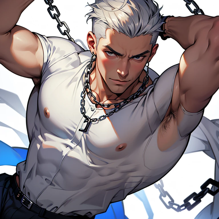 ,((Strong men's:1.3)),((black hair:1.3)),(Shiny marble eyes:1.45),(NSFW:1.15),((very short hair:1.2)),(A lustrous, soft face:1.4),((blush、Mischievous Smile、Excited face:1.2)),((head down:1.3)),((hand to own mouth:1.5)),((outdoor:1.25)),((rahu costume:1.3)),(black、yellow、white、pink),((Crouching:1.2))