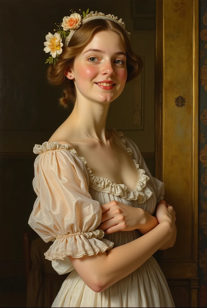 Marie-Antoinette in 1775 looking happy in Versailles naked