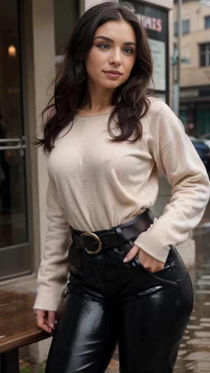 cute beautiful brunette, wearing glasses and beanie, wearing wooly jumper and transparent tights, full body view, indoors, very detailed, 22 years old, flirty face, short hair, brown eyes, high-res, masterpiece, best quality, intricate details, highly detailed, sharp focus, detailed skin, realistic skin texture,detailed eyes, professional, 4k, smile, shot on Canon, 85mm,shallow depth of field, kodak vision color, eyeshadow, extremely detailed, photo_\(ultra\), photorealistic, realistic, post-processing, max detail, roughness, real life, ultra realistic, photorealism, photography, 8k uhd, photography,
