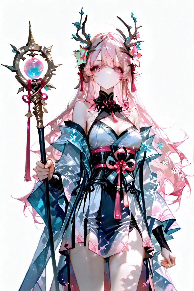 masterpiece, Highest quality, Highest quality, Official Art, beautifully、aesthetic:1.2), (One girl), Very detailed,(Fractal Art:1.3),colorful,Most detailed pink hair、I have headphones on。Yoshiwara Red Light District