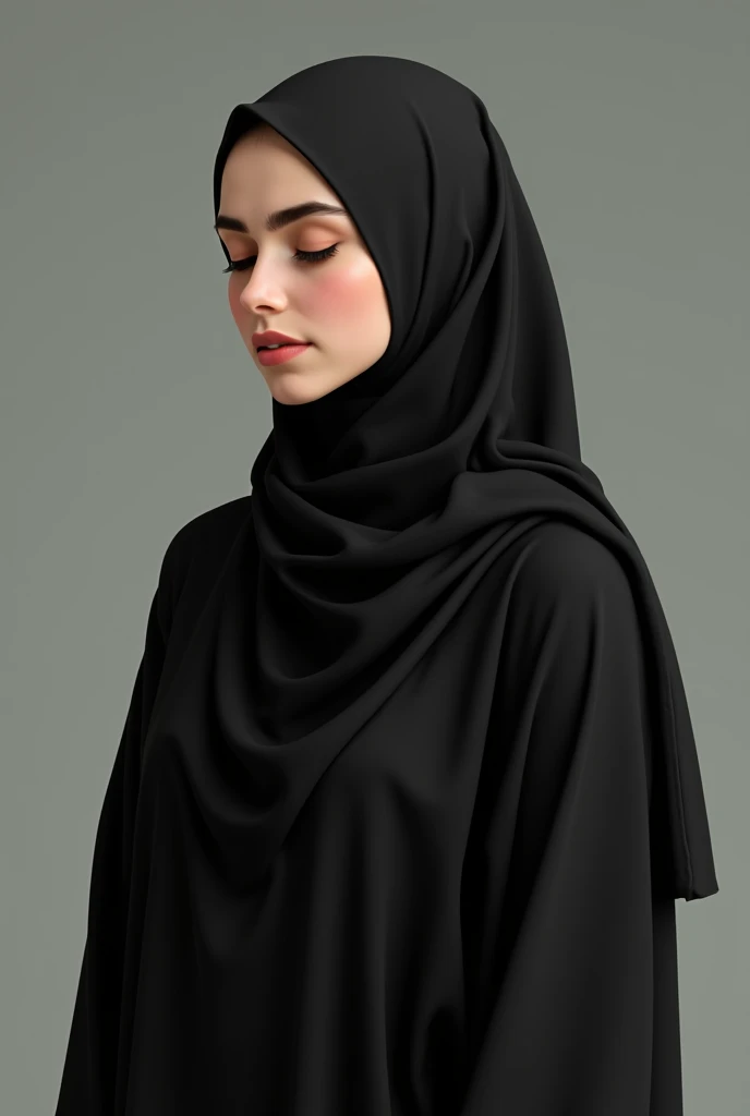 17 years standing Muslim girl, small bosoms, wearing hijob