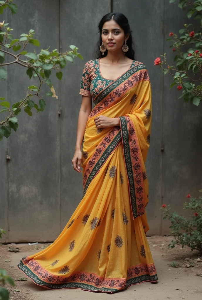 Saree and boots 