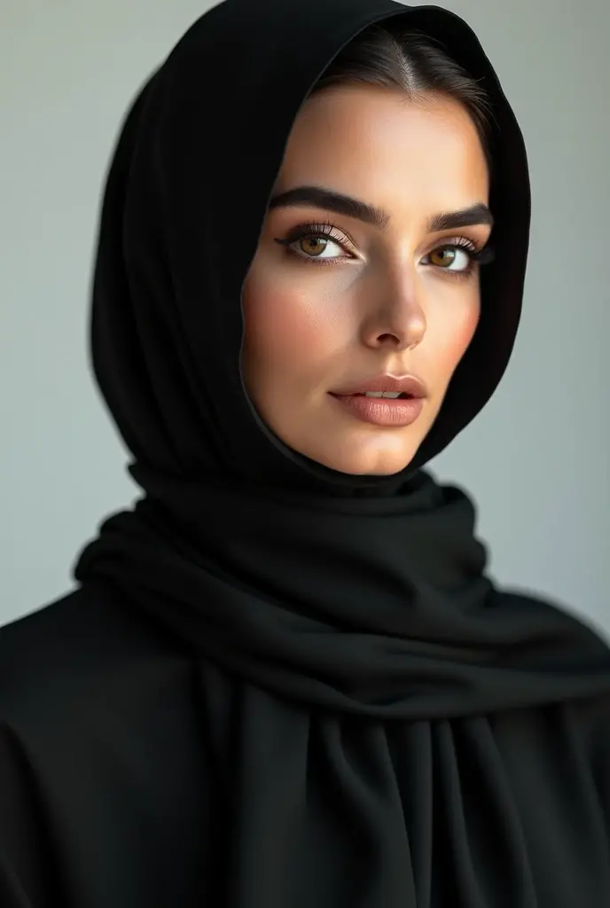 Woman in hijab with car logo in background 
