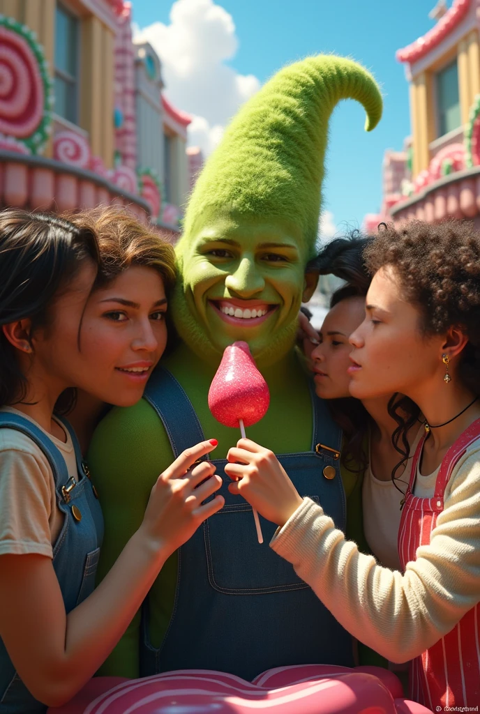 Shrek eating icecream