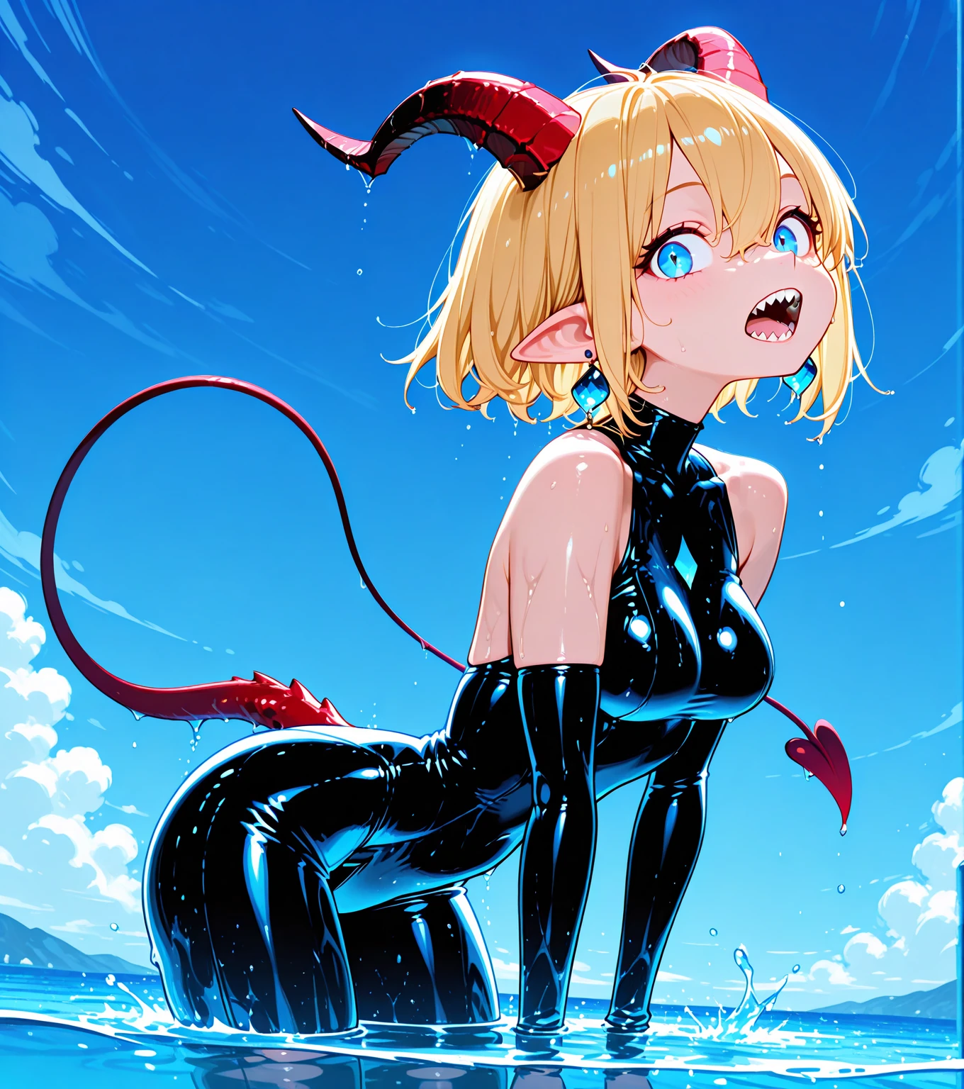 Completely naked　Fox ears　Spread your legs　tears　Constraints　fear　Being violated by tentacles　Her genitals are being tormented by tentacles　（Giving a blowjob to a tentacle)　（tentacles in genitals)　Covered in semen