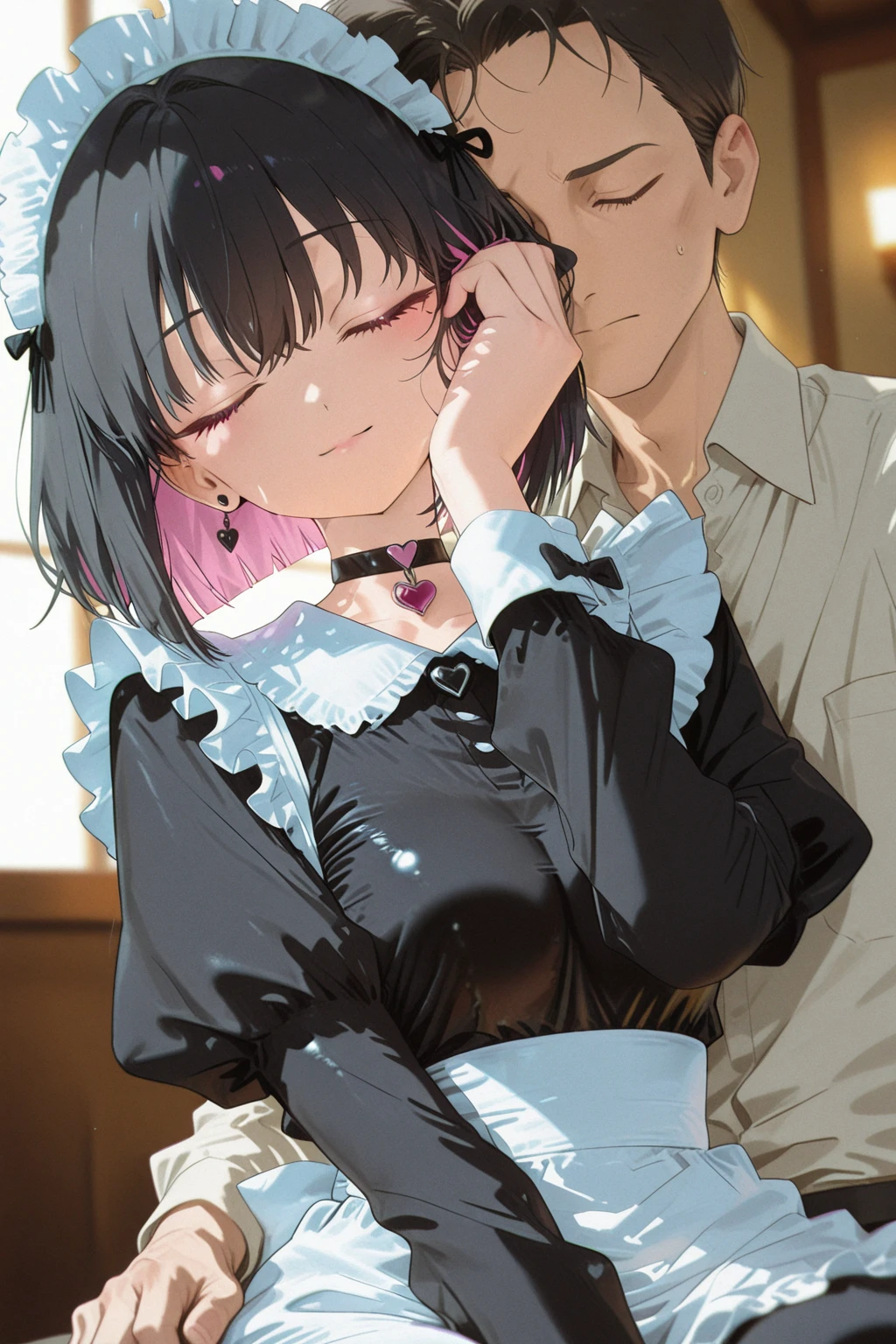 (nsfw),(super fine illustration,8K CG wallpaper,best quality,extremely detailed,ultra high res,best aesthetic),(cowboy shot,from front),1girl ,idolmaster, ((yukimi sajou)), (12yo,beautiful girl),((((beautiful dark orange eyes)))),(((beautiful dark blue hair))), (((midium straight hair)))),(((Blunt bangs))),(wet skin),(sweat),(steam),((flat chests,very small breasts)),((mini)),(petit)),(gorgeous wedding dress:1.5),(wedding veil, white corset, white lace legwear, nipple, white wedding grove:1.3), ,(open clothes),(wet clothes),(first round),half-closed eyes, orgasm face, O-face, blush cheeks, arched back, (vaginal penis:1.2), (a Faceless male), ,(((carrying sex))),hetero, man in below, (intense Sex:1.7), (cum out:1.2),(red carpet),(((multiple boys, peeing on a girl,multiple penises, gangbang, holding penis))),((ecstasy torogao, saliva trail, nose blush,one eye closed,out tongue)),cleavage of the breast,happy,((smile:1.9),((cum on body:1.9)),((cum on face:1.9)),((cum on hair:1.9)),(Bukkake, cum in mouths:1.3),(vulgarity),((wedding chapel:1.5)), (indoor, church, many stained glass window),look at viewer,