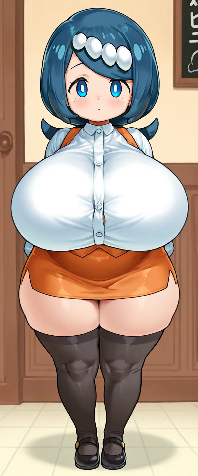 Draft Sketch (((sfw))), (((female))) ((anthro)), (one characters), (solo), (((diane foxington))), ((hyper breasts:1.9)), beautiful and detailed, lighting cinematic, seductor, foxovh rilea mammal 2023 digital_media_(artwork) digital_painting_(artwork) shaded anthro,girly, female curves, wide sexy hips, lean female body, femenine, ((black eye liner)), ((black lips)),scandinavian architecture, fully clothed, standing at workdesk, indoors, (wearing mini green white skirt), tail under skirt, ((gigantic cleavage:1.3)), unbuttoning her shirt, seductive, ((view from front))