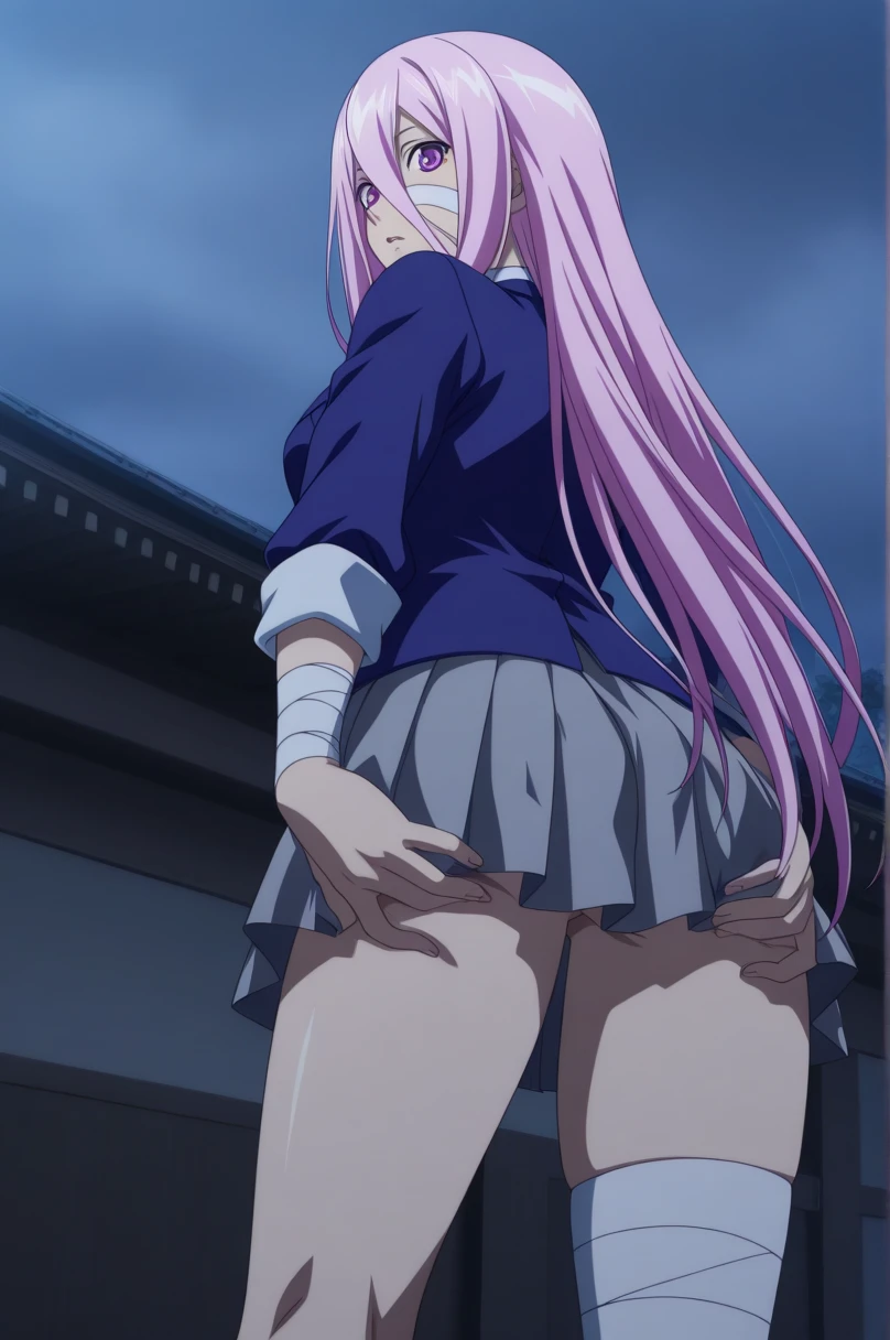((no breasts)), nipples, shiny skin, anime