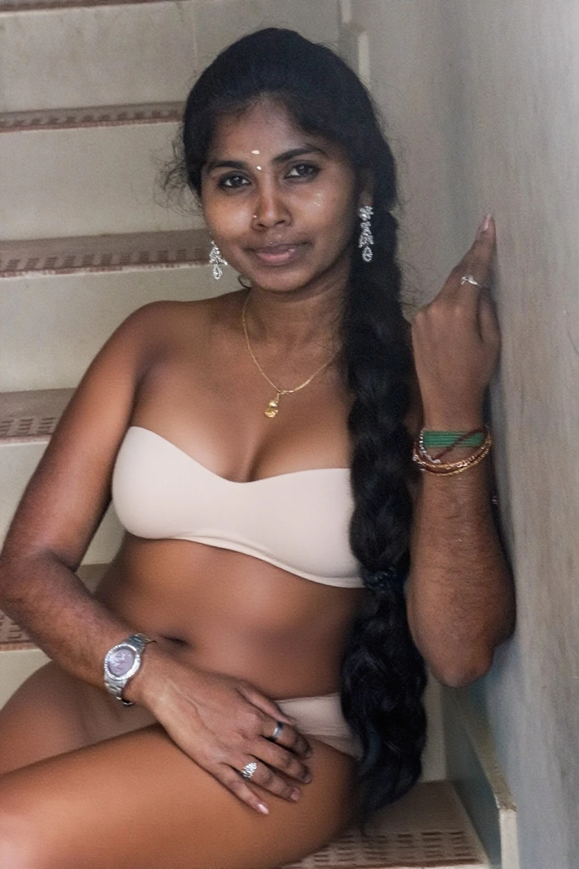 56-year-old, genitalia exposed, aged skin, accurate hands, View from her feet, low angle shot, (biting her own lip, flirting with the camera, provocative and sexy), olive skin, dark skinned woman squatting, (showing her pussy:1.5), hair ornaments, Long Wavy Hair, nude, naked, saggy tits, Guatemalan, Mexican, juicy skin, aged face
