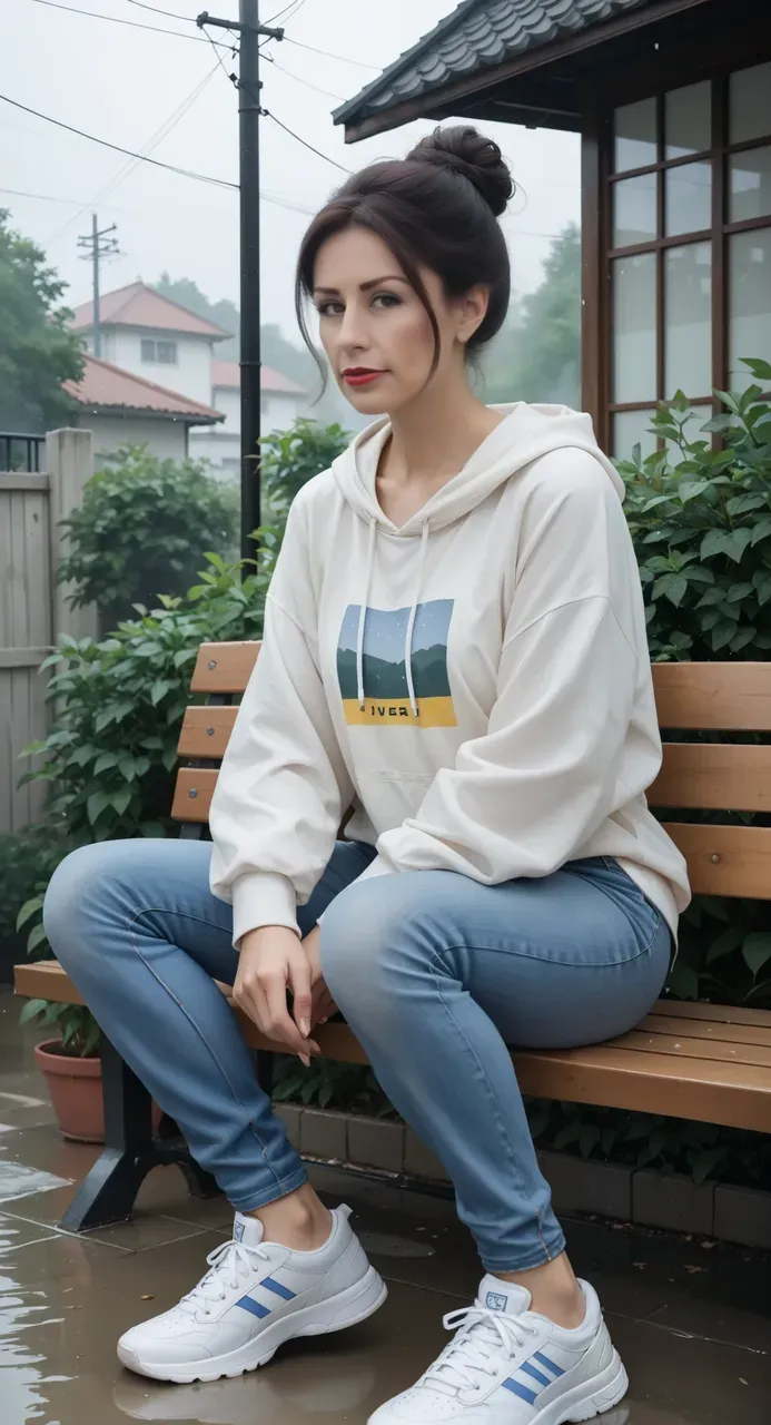 Zhu Ai_Villas，RAW photos，Brand photos，（highdetailskin：1.2），8k ultra high definition，digital SLR camera，gentlesoftlighting，high high quality，filmgrain，富士XT3，20 years old Asian woman，Wear simple clothes，T-shirt and skinny jeans，Detailed clothing details:1.3，perfect body figure，Super detailed facial details and skin，Fair and tender face and skin，二重まぶた，Super detailed eyes，Sweet smile:0.5，fully body photo