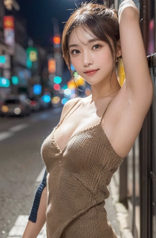 Mix 4, (8k, Live Shooting, Highest quality, masterpiece: 1.2), (Real, Photorealistic: 1.37), One Cute, night, rain, Wetty, Professional Lighting, Photon Mapping, Radio City, Physically Based Rendering, Gradient black hair, Gray Hair, Short Curly Hair, good looking, Highest quality写真, High resolution, 1080P, (Clear Face), (Detailed face description), (Detailed hand description), (masterpiece), (Exquisite CG)、Extreme light and shadow、Disheveled Hair、Masterwork、Rich details、(Fine facial features)、(Highest qualityの写真)、(Masterpiece)、(Detailed eyes)、Look in front of you、Detailed clavicle、((Mid-breasted))、Nipple erection、Sexy、Lady、Clear、Smooth Hair、No shine on clothes、上半身naked、Hiding her chest with her hands、naked、No clothes、No clothes、