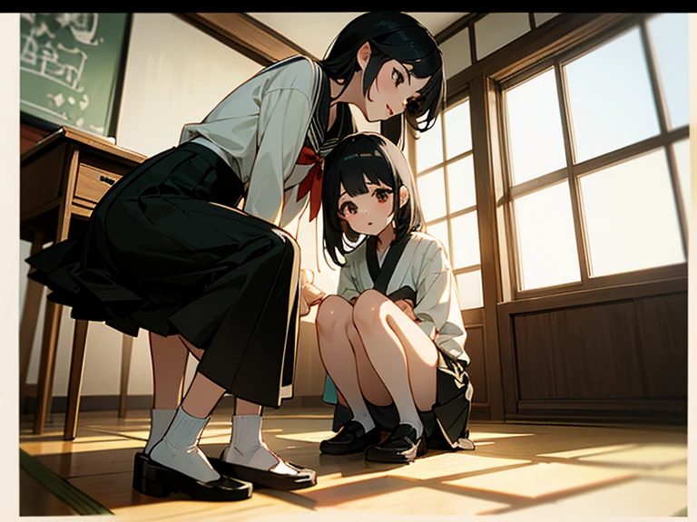 kendo protective equipment,kendo,high school girl,((1people)),Stance,Front-facing angle,Bust-up composition,Chudan-no-kamae,Kendou Shinai,((kendo)),