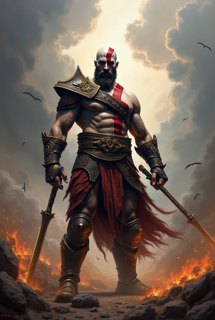 Create a thumbnail around something like "Why Indians loved God of War?" with tri colors of the flag depicted as well